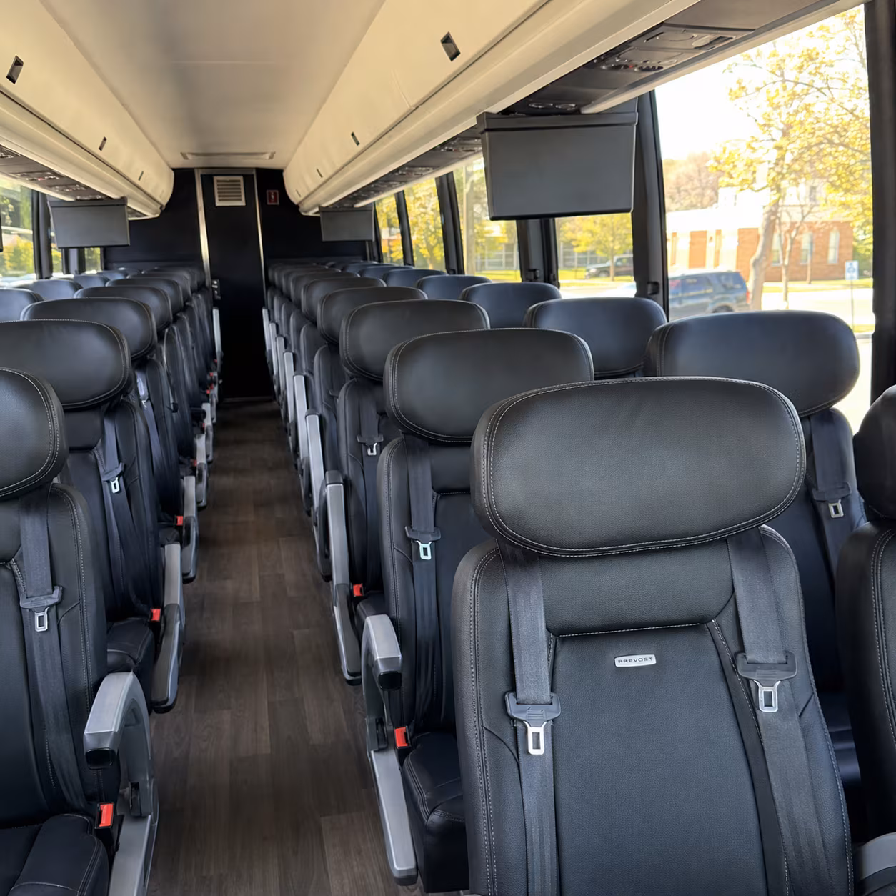 lorain charter bus rental interior
