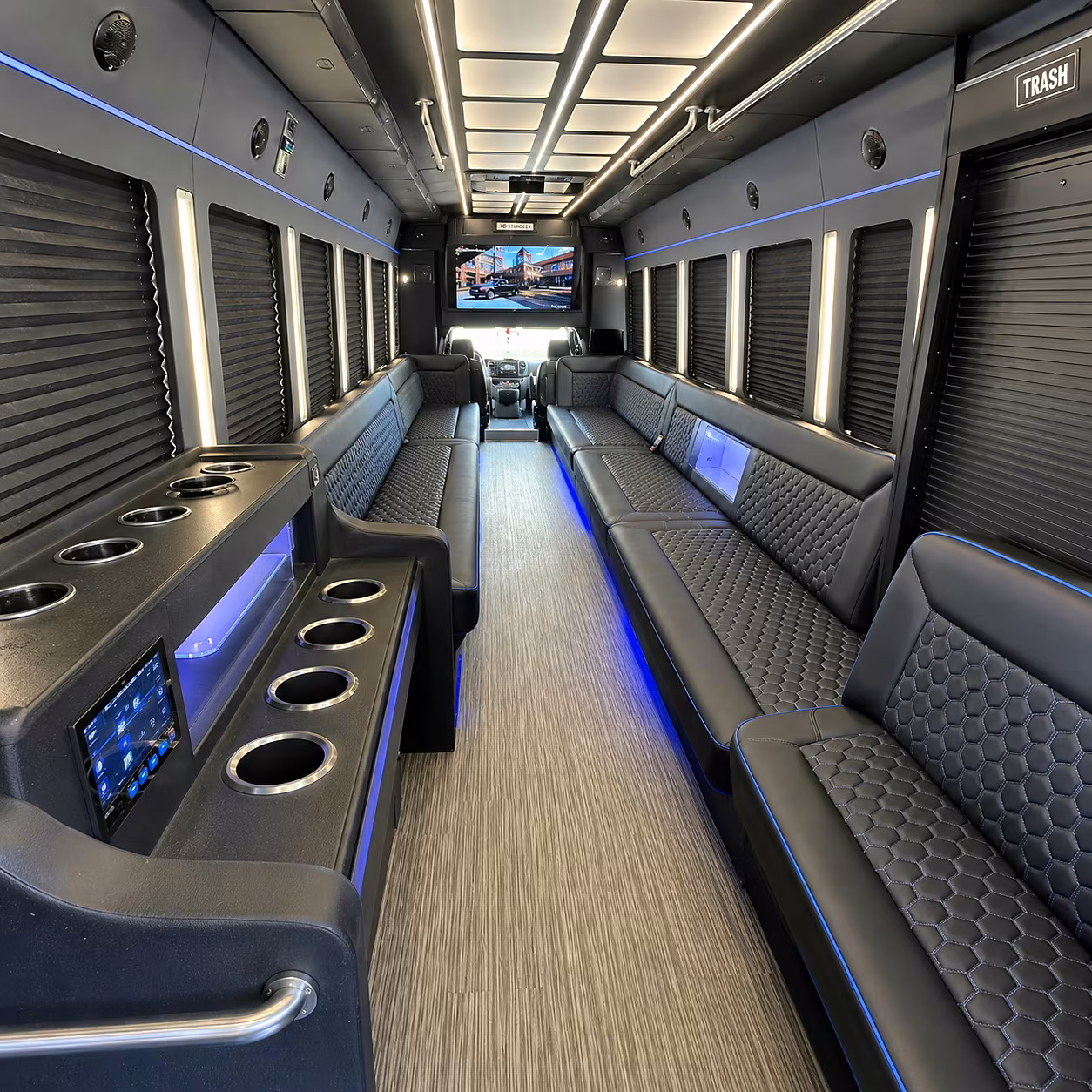 parma party bus rental interior